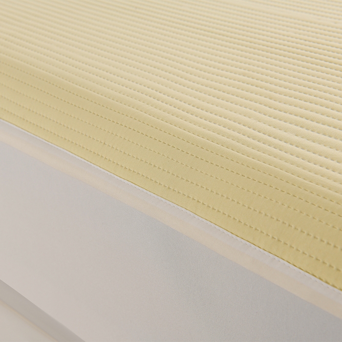 91家纺网 家纺一手货源 找家纺 圣楚家纺 2025新款亲肤舒适云朵夹棉床笠 素色-黄