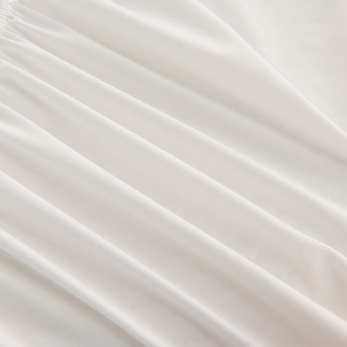 91家纺网 家纺一手货源 找家纺 圣楚家纺 2025新款亲肤舒适云朵夹棉床笠 素色-黄