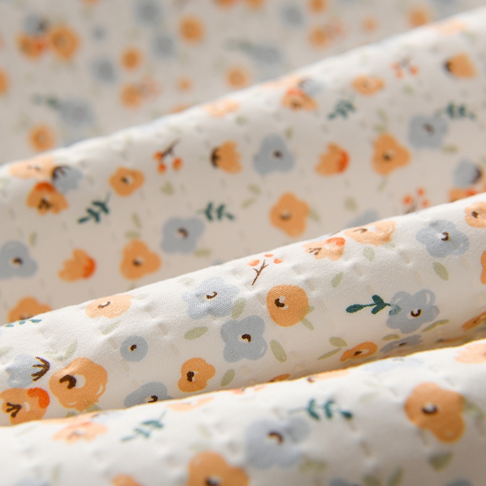 91家纺网 家纺一手货源 找家纺 圣楚家纺 2025新款亲肤舒适云朵夹棉床笠 春色恋曲