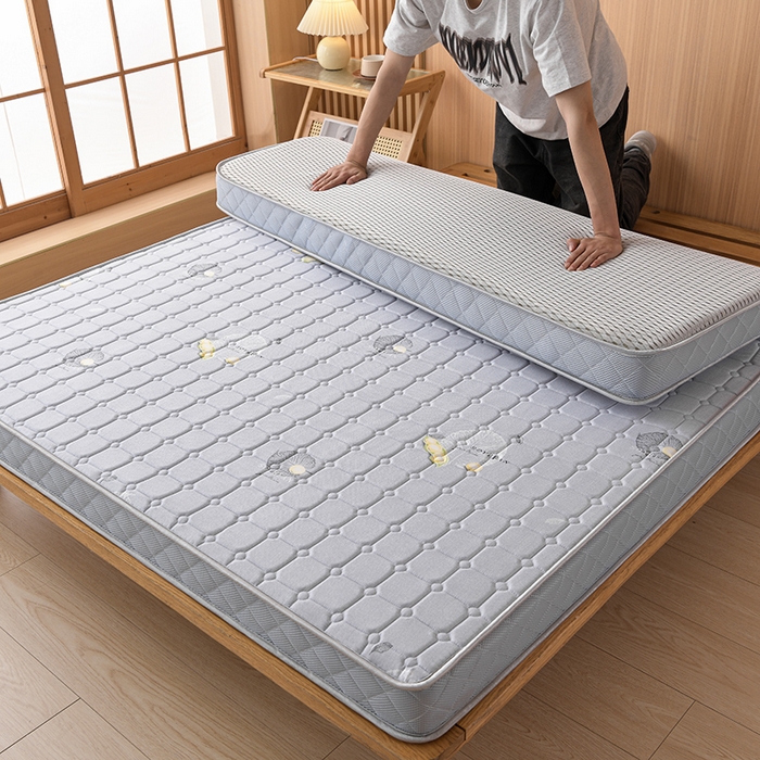 91家纺网 家纺一手货源 找家纺 （总）美克家居 2025新款立体不塌陷高弹纤维记忆海绵三明治床垫学生床垫