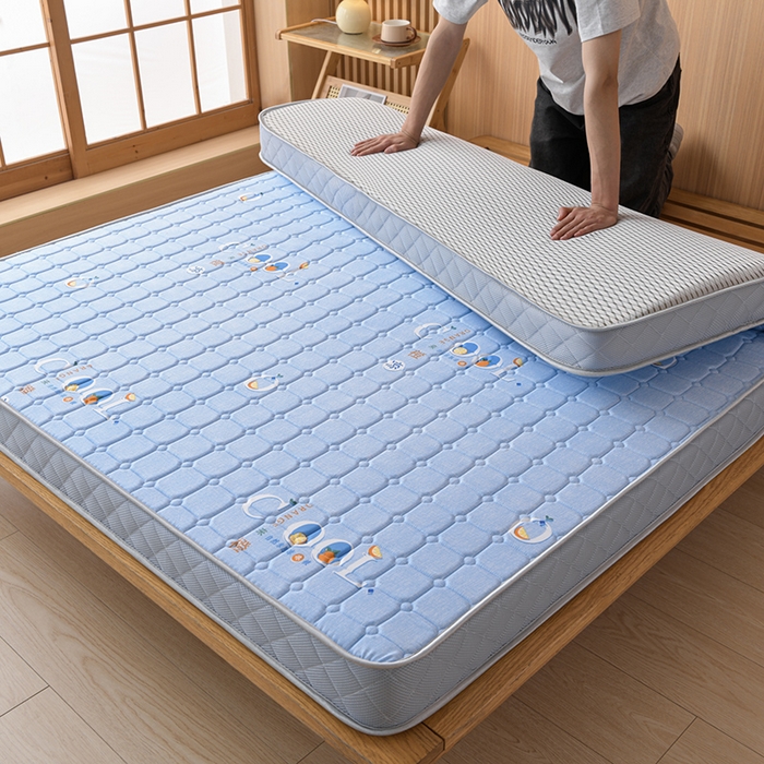 91家纺网 家纺一手货源 找家纺 （总）美克家居 2025新款立体不塌陷高弹纤维记忆海绵三明治床垫学生床垫