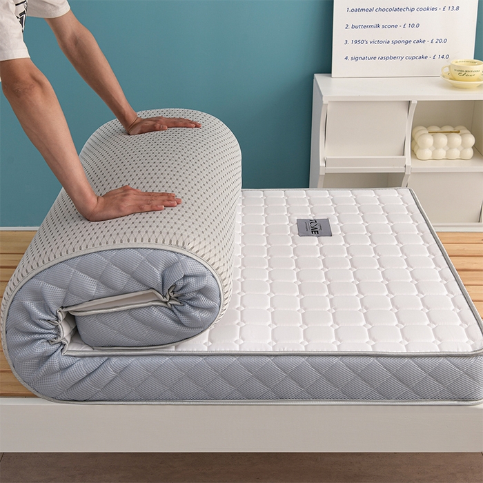 91家纺网 家纺一手货源 找家纺 美克家居 2025新款立体不塌陷高弹纤维记忆海绵三明治床垫学生床垫 立体白