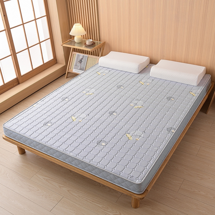 91家纺网 家纺一手货源 找家纺 美克家居 2025新款立体不塌陷高弹纤维记忆海绵三明治床垫学生床垫 立体豆灰