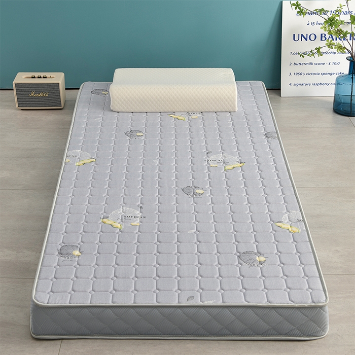 91家纺网 家纺一手货源 找家纺 美克家居 2025新款立体不塌陷高弹纤维记忆海绵三明治床垫学生床垫 立体豆灰