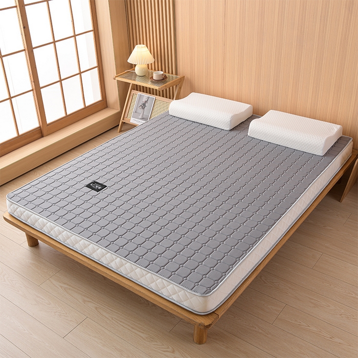 91家纺网 家纺一手货源 找家纺 美克家居 2025新款立体不塌陷高弹纤维记忆海绵三明治床垫学生床垫 立体灰