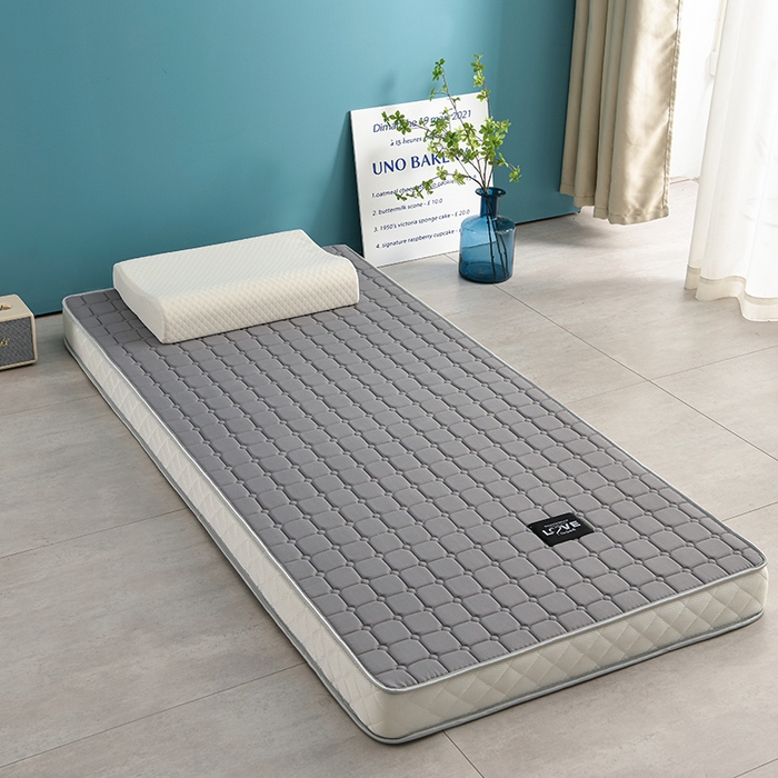 91家纺网 家纺一手货源 找家纺 美克家居 2025新款立体不塌陷高弹纤维记忆海绵三明治床垫学生床垫 立体灰