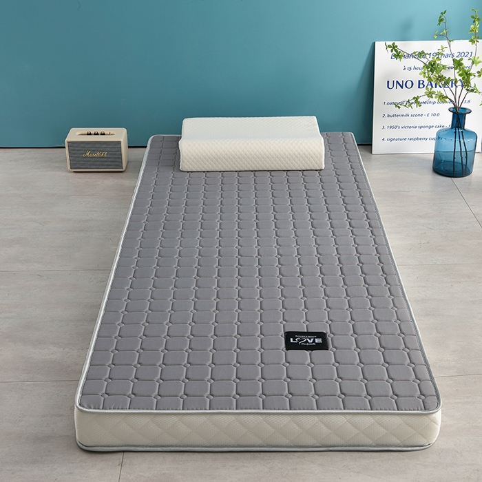 91家纺网 家纺一手货源 找家纺 美克家居 2025新款立体不塌陷高弹纤维记忆海绵三明治床垫学生床垫 立体灰