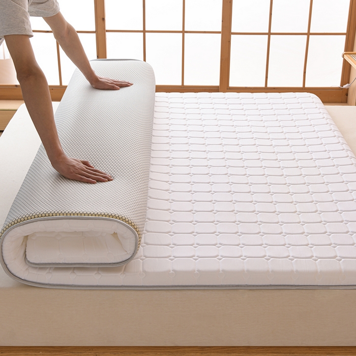 91家纺网 家纺一手货源 找家纺 美克家居 2025新款水洗棉抗压纤维棉科技床垫学生床垫 单边白