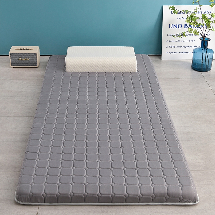 91家纺网 家纺一手货源 找家纺 美克家居 2025新款水洗棉抗压纤维棉科技床垫学生床垫 单边灰