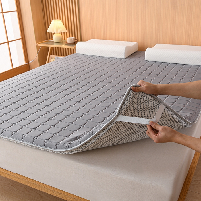 91家纺网 家纺一手货源 找家纺 美克家居 2025新款水洗棉抗压纤维棉科技床垫学生床垫 单边灰