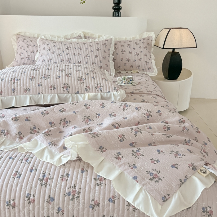 91家纺网 家纺一手货源 找家纺 （总）同田家纺 2025新款A类水洗棉床盖夏被四件套