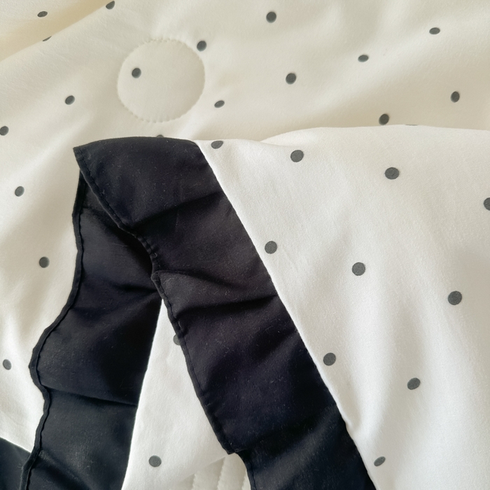 91家纺网 家纺一手货源 找家纺 同田家纺 2025新款A类水洗棉床盖夏被四件套 波点