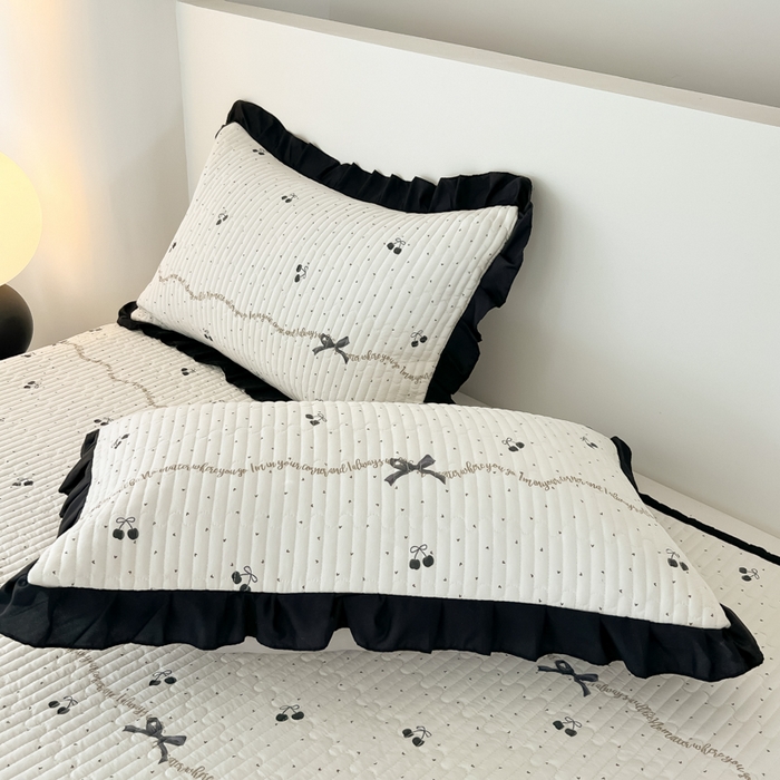 91家纺网 家纺一手货源 找家纺 同田家纺 2025新款A类水洗棉床盖夏被四件套 车厘子