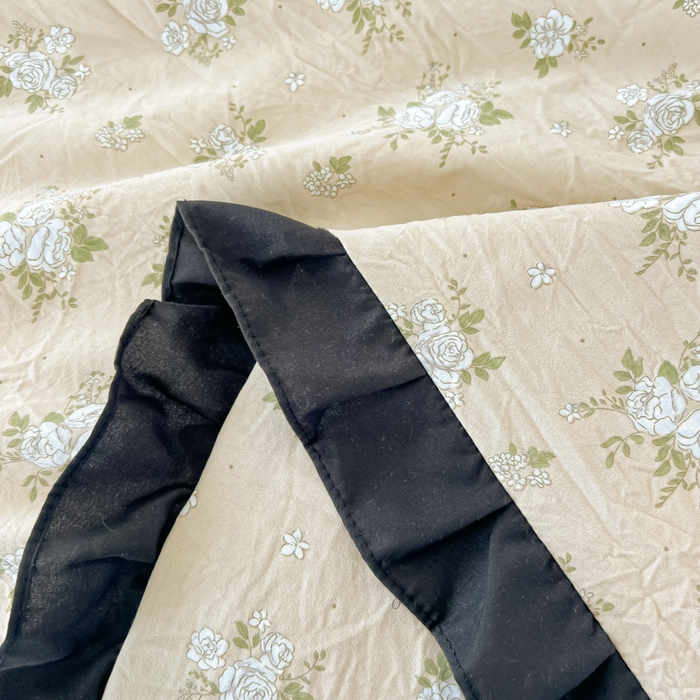 91家纺网 家纺一手货源 找家纺 同田家纺 2025新款A类水洗棉床盖夏被四件套 茉莉奶白