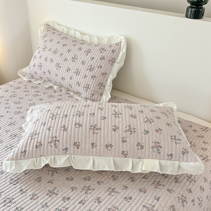 91家纺网 家纺一手货源 找家纺 同田家纺 2025新款A类水洗棉床盖夏被四件套 梦幻粉