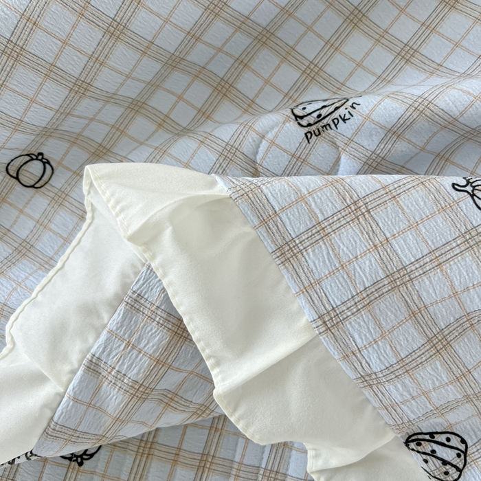 91家纺网 家纺一手货源 找家纺 同田家纺 2025新款A类水洗棉床盖夏被四件套 天空蓝