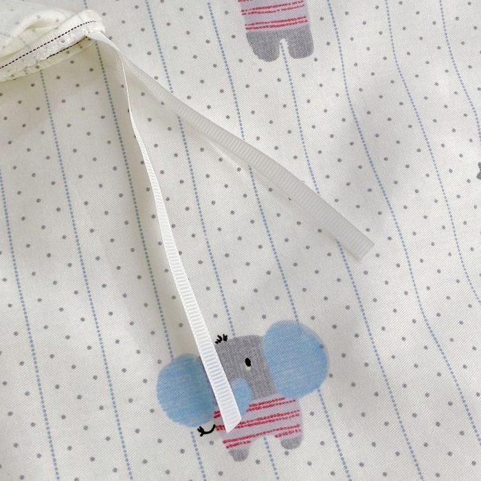 91家纺网 家纺一手货源 找家纺 金丝兔 2025新款ins小清新亲肤斜纹纯棉四件套 印花全棉夹棉床盖四件套 波点大象