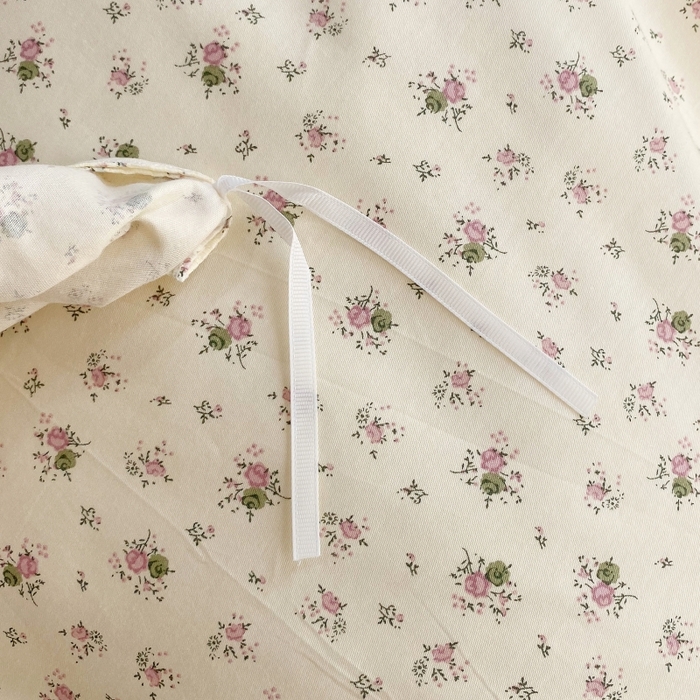 91家纺网 家纺一手货源 找家纺 金丝兔 2025新款ins小清新亲肤斜纹纯棉四件套 印花全棉夹棉床盖四件套 绿影