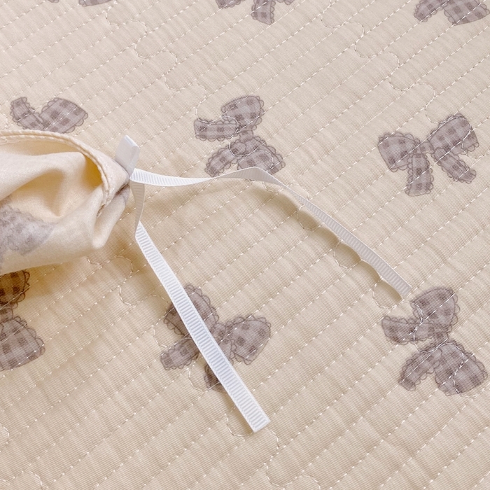 91家纺网 家纺一手货源 找家纺 金丝兔 2025新款ins小清新亲肤斜纹纯棉四件套 印花全棉夹棉床盖四件套 慕斯