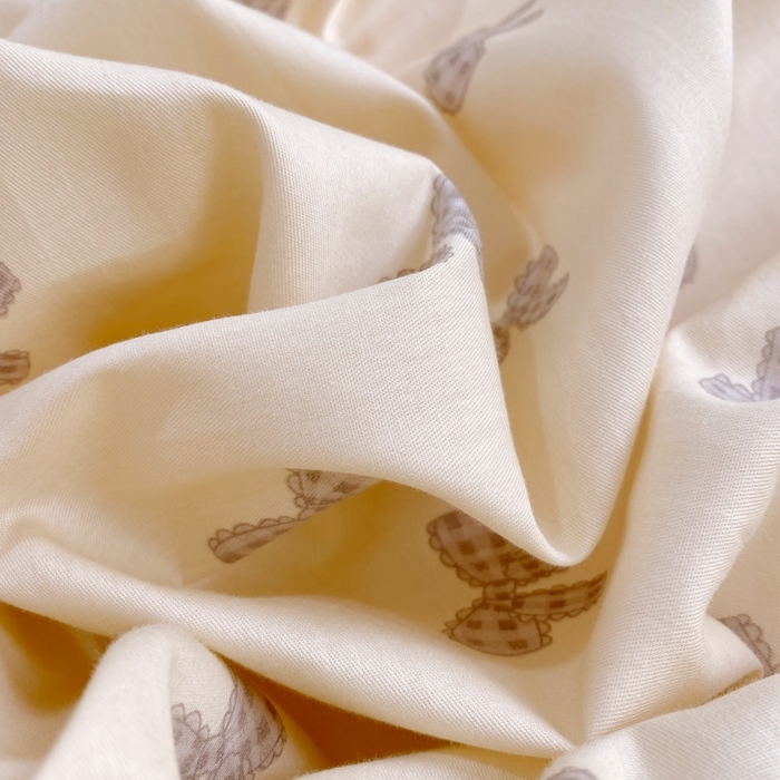 91家纺网 家纺一手货源 找家纺 金丝兔 2025新款ins小清新亲肤斜纹纯棉四件套 印花全棉夹棉床盖四件套 慕斯