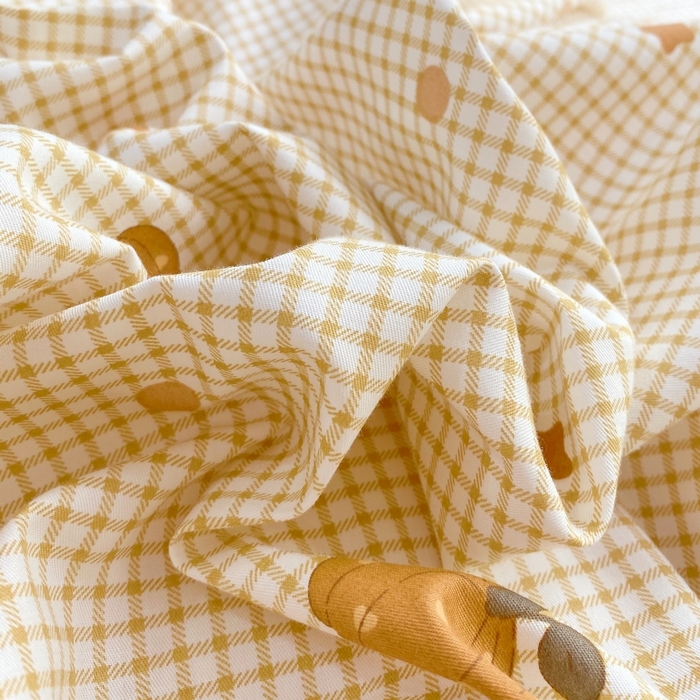 91家纺网 家纺一手货源 找家纺 金丝兔 2025新款ins小清新亲肤斜纹纯棉四件套 印花全棉夹棉床盖四件套 甜心南瓜