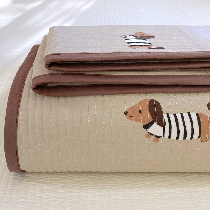 91家纺网 家纺一手货源 找家纺 （总）金丝兔 2025新款小清新斜纹纯棉床盖 全棉夹棉床盖 床盖三件套 榻榻米抗盖绗缝加厚床单