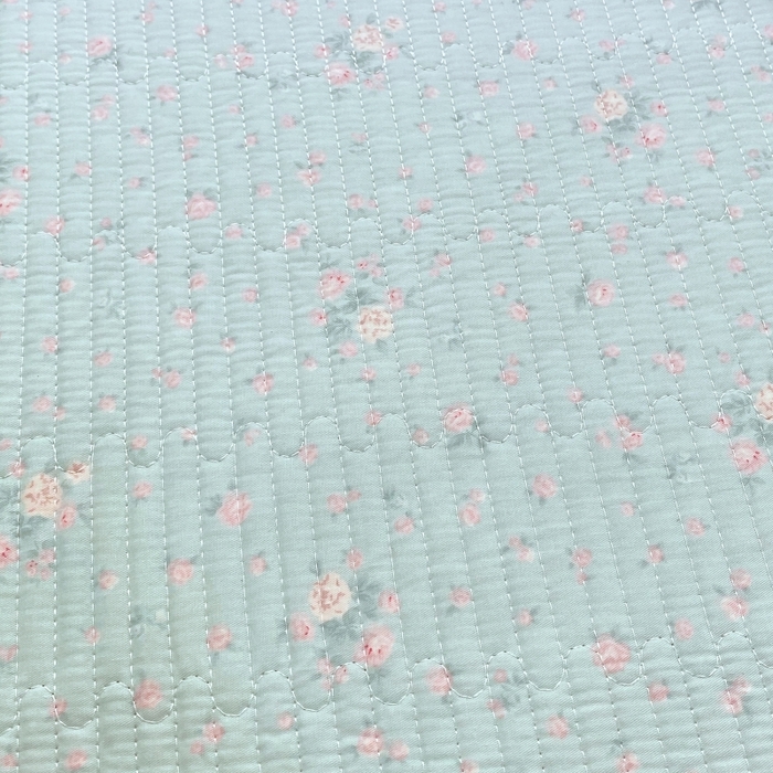 91家纺网 家纺一手货源 找家纺 金丝兔 2025新款小清新斜纹纯棉床盖 全棉夹棉床盖 床盖三件套 榻榻米抗盖绗缝加厚床单 云兰香