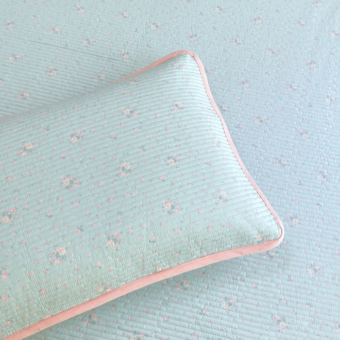 91家纺网 家纺一手货源 找家纺 金丝兔 2025新款小清新斜纹纯棉床盖 全棉夹棉床盖 床盖三件套 榻榻米抗盖绗缝加厚床单 云兰香