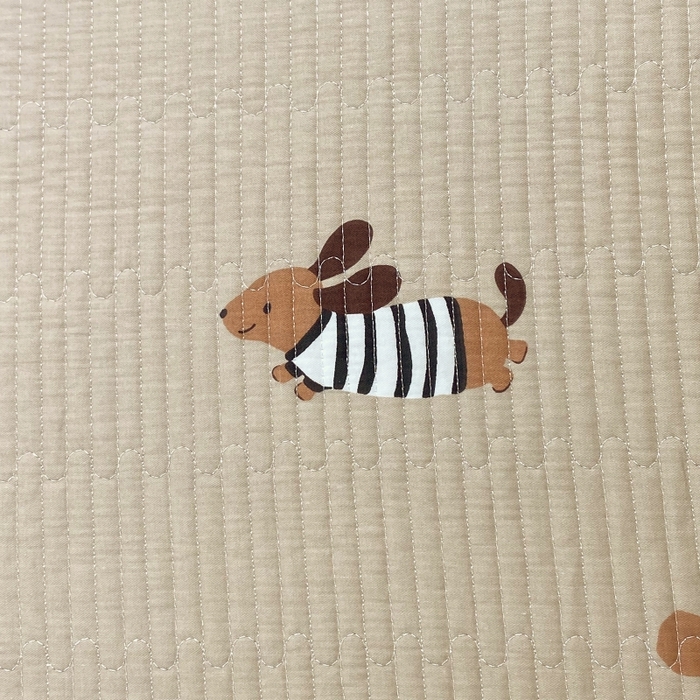 91家纺网 家纺一手货源 找家纺 金丝兔 2025新款小清新斜纹纯棉床盖 全棉夹棉床盖 床盖三件套 榻榻米抗盖绗缝加厚床单 拉拉狗