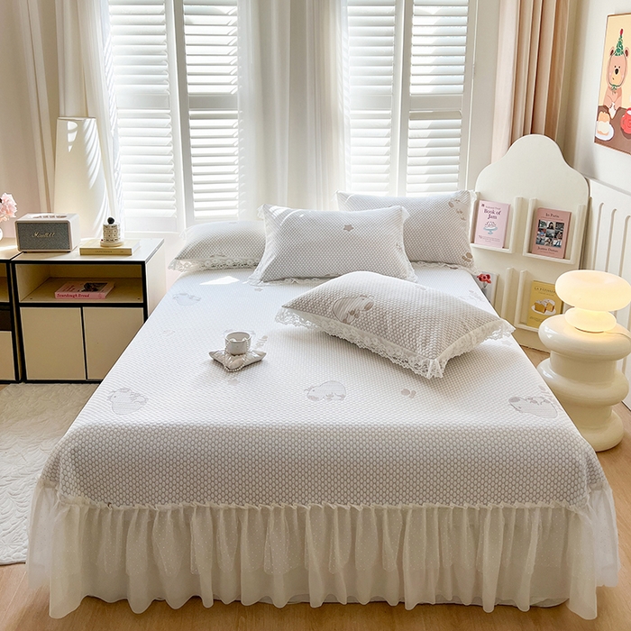 91家纺网 家纺一手货源 找家纺 网红馆（ck家纺）  2025新款简单爱 豆豆床盖三件套 卡皮咖