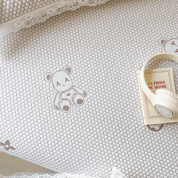 91家纺网 家纺一手货源 找家纺 网红馆（ck家纺）  2025新款简单爱 豆豆床盖三件套 呆熊灰