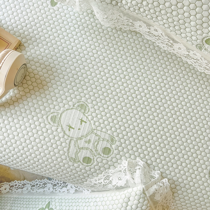 91家纺网 家纺一手货源 找家纺 网红馆（ck家纺）  2025新款简单爱 豆豆床盖三件套 呆熊绿