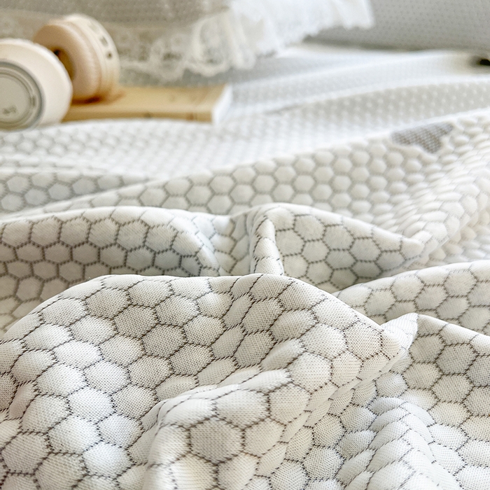 91家纺网 家纺一手货源 找家纺 网红馆（ck家纺）  2025新款简单爱 豆豆床盖三件套 卡皮灰