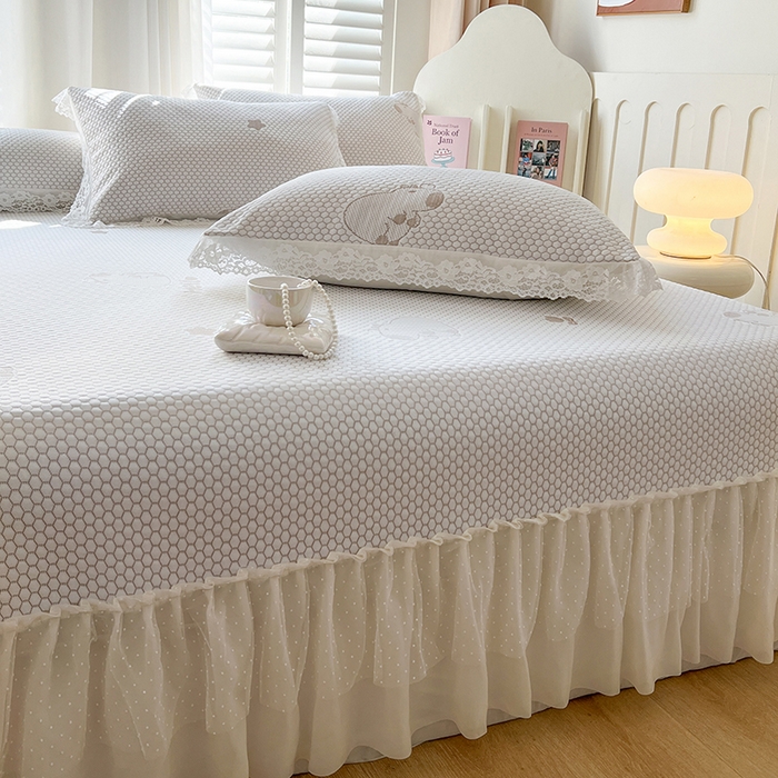 91家纺网 家纺一手货源 找家纺 网红馆（ck家纺）  2025新款简单爱 豆豆床盖三件套 卡皮咖