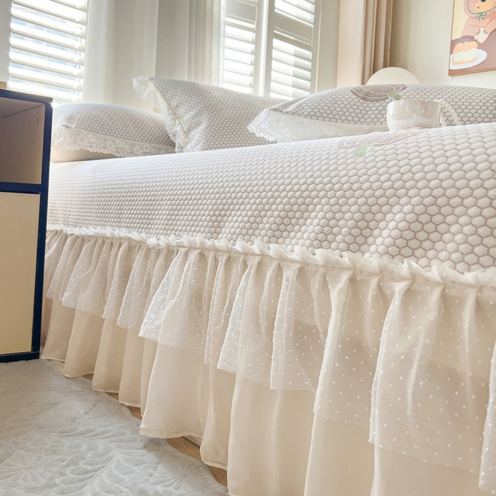 91家纺网 家纺一手货源 找家纺 网红馆（ck家纺）  2025新款简单爱 豆豆床盖三件套 南瓜