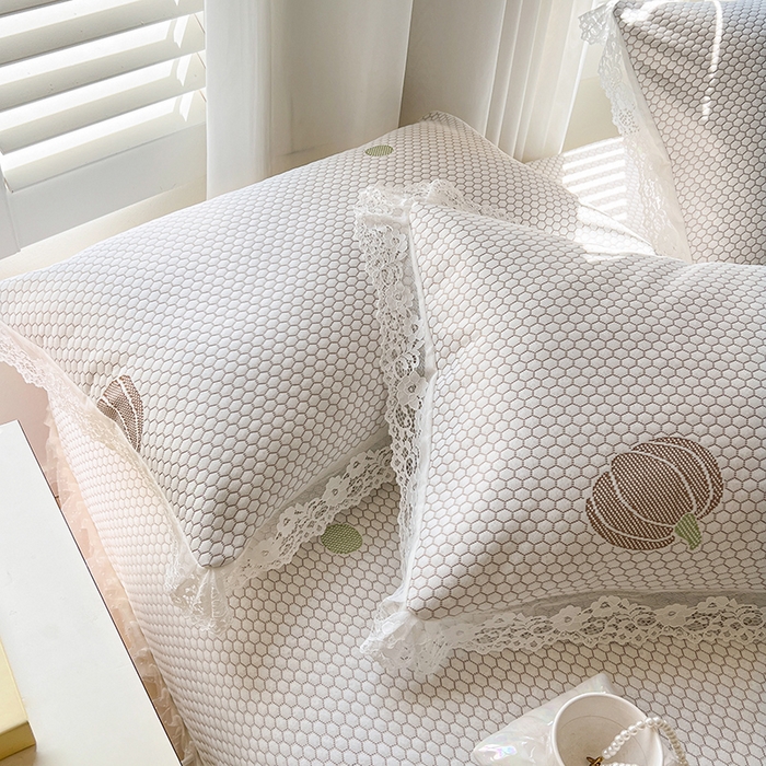 91家纺网 家纺一手货源 找家纺 网红馆（ck家纺）  2025新款简单爱 豆豆床盖三件套 南瓜