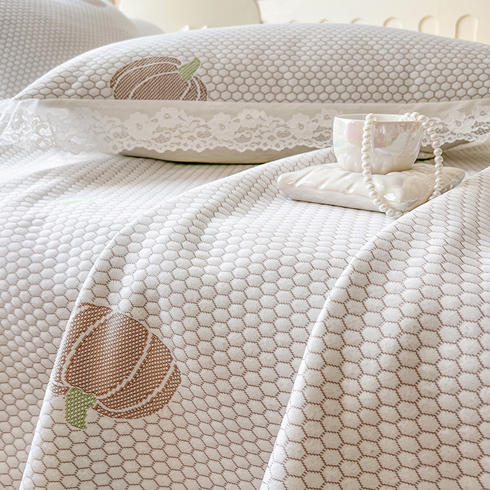 91家纺网 家纺一手货源 找家纺 网红馆（ck家纺）  2025新款简单爱 豆豆床盖三件套 南瓜