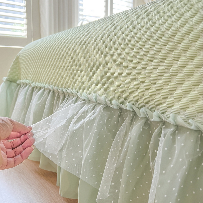 91家纺网 家纺一手货源 找家纺 网红馆（ck家纺）  2025新款简单爱 豆豆床盖三件套 水绿