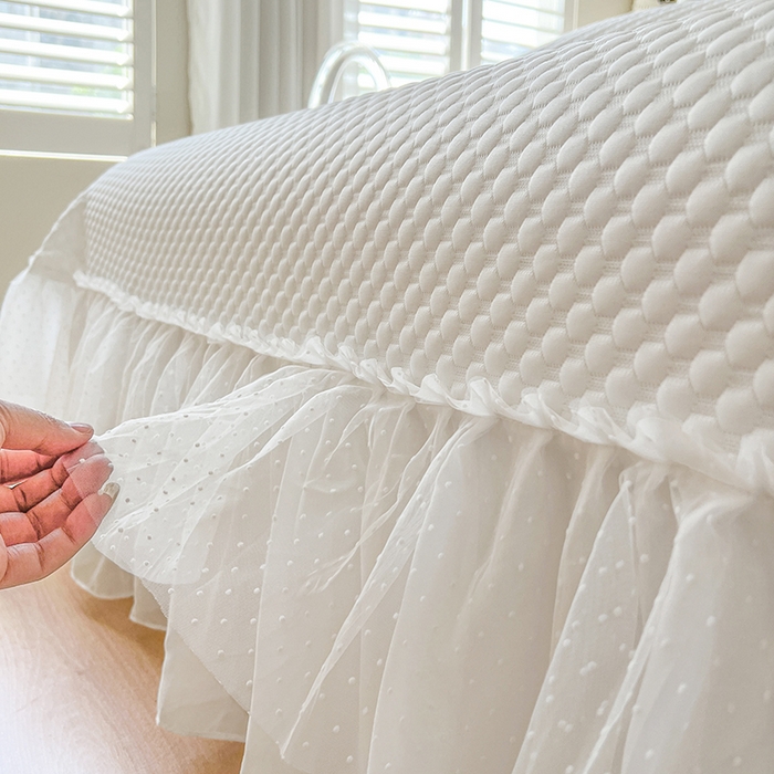 91家纺网 家纺一手货源 找家纺 网红馆（ck家纺）  2025新款简单爱 豆豆床盖三件套 月白