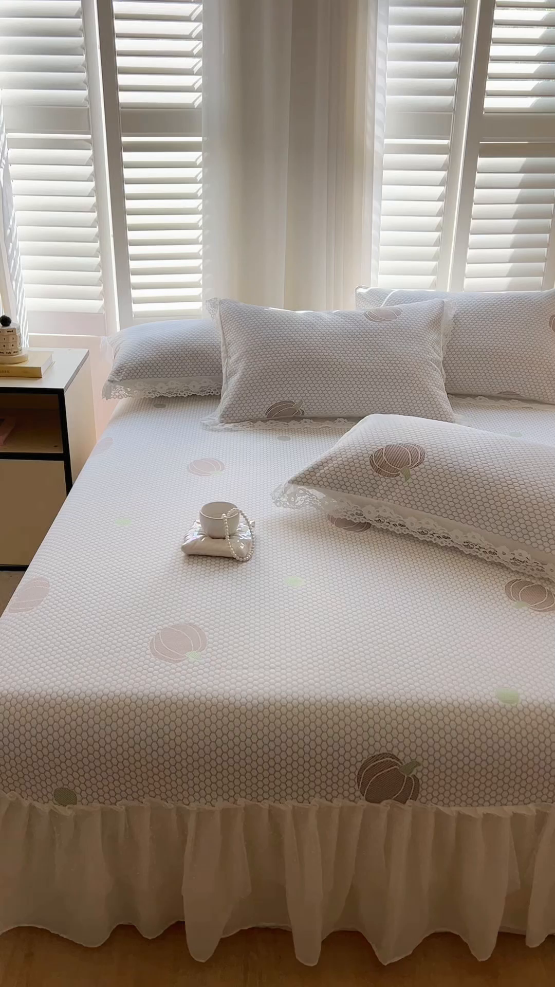 91家纺网 家纺一手货源 找家纺 网红馆（ck家纺）  2025新款简单爱 豆豆床盖三件套 南瓜