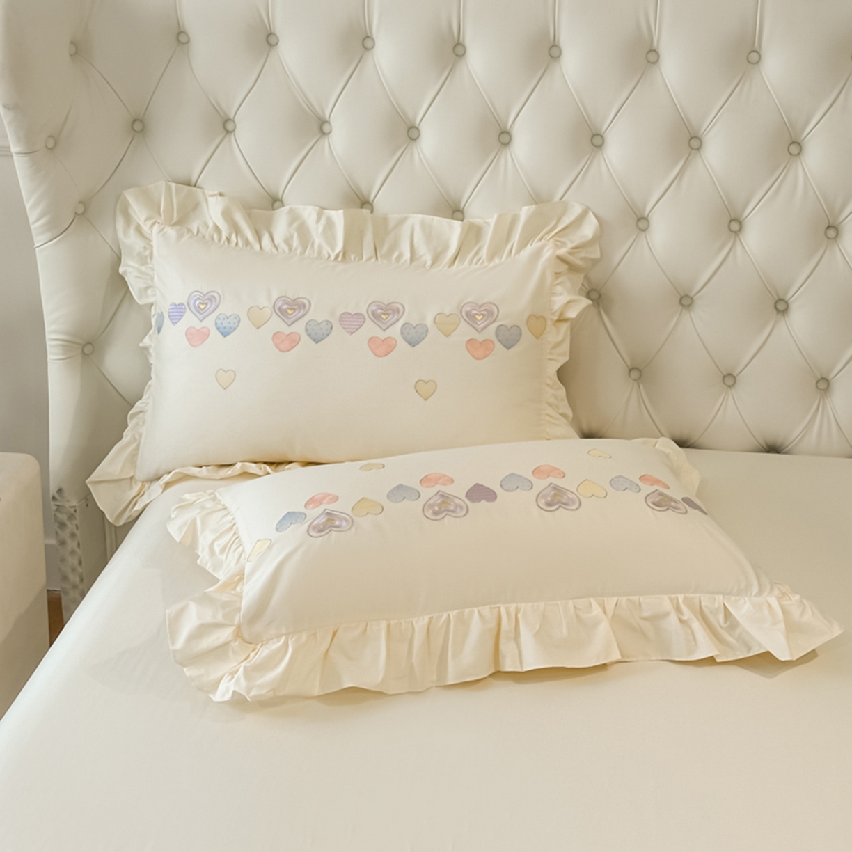 91家纺网 家纺一手货源 找家纺 （总）魅都 2025新款100S全棉刺绣款四件套-心恋