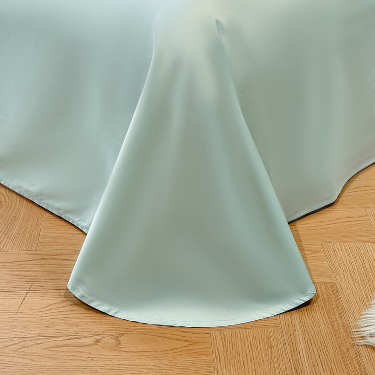 91家纺网 家纺一手货源 找家纺 魅都 2025新款100S全棉刺绣款四件套-心恋 飘蓝