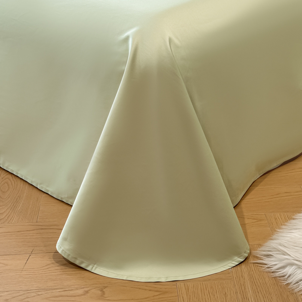 91家纺网 家纺一手货源 找家纺 魅都 2025新款100S全棉刺绣款四件套-心恋 松绿