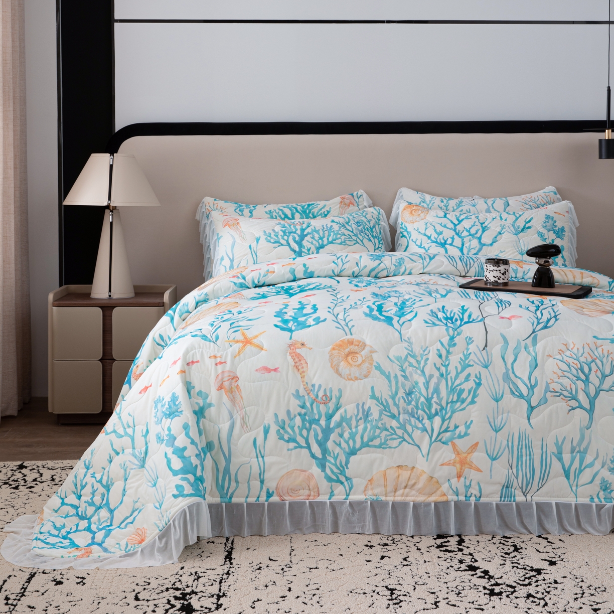 91家纺网 家纺一手货源 找家纺 （总）2025新款凉印花床单四件套