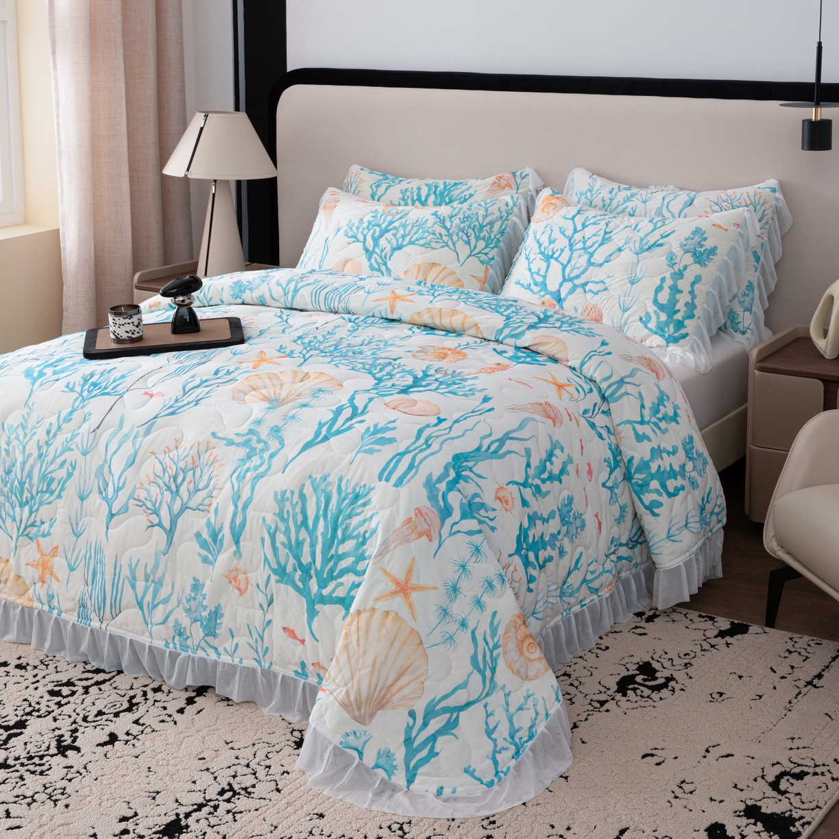 91家纺网 家纺一手货源 找家纺 （总）2025新款凉印花床单四件套