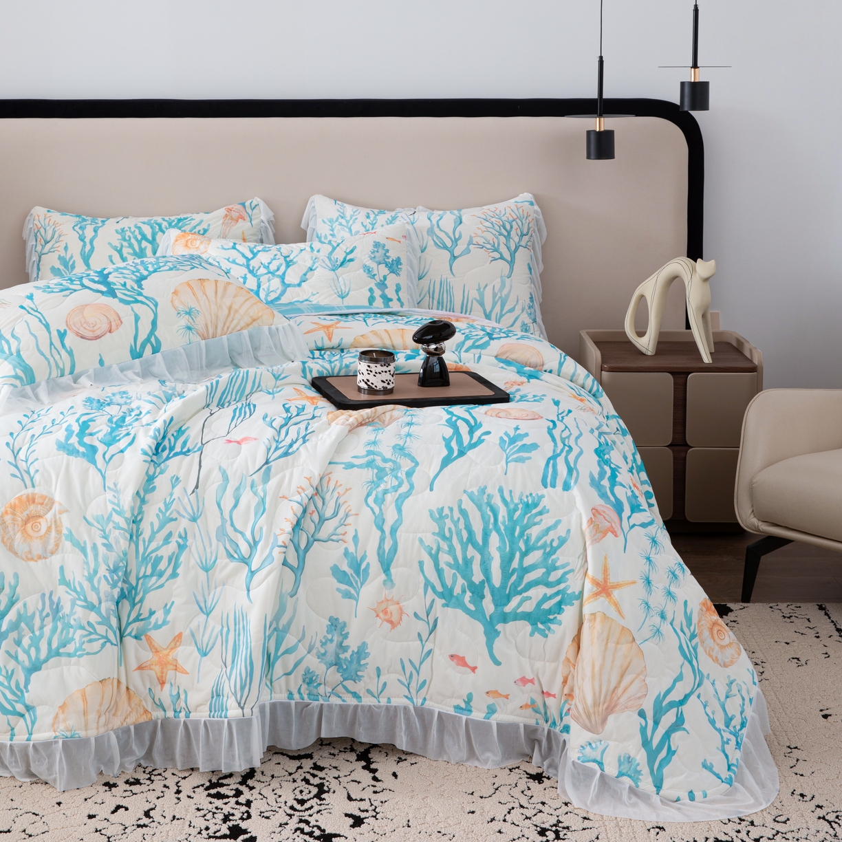 91家纺网 家纺一手货源 找家纺 （总）2025新款凉印花床单四件套