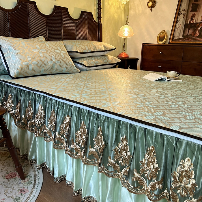 91家纺网 家纺一手货源 找家纺 网红馆2025新款夏日记忆 藤席（裙边可脱卸）卖价不得低于185元 艾绿