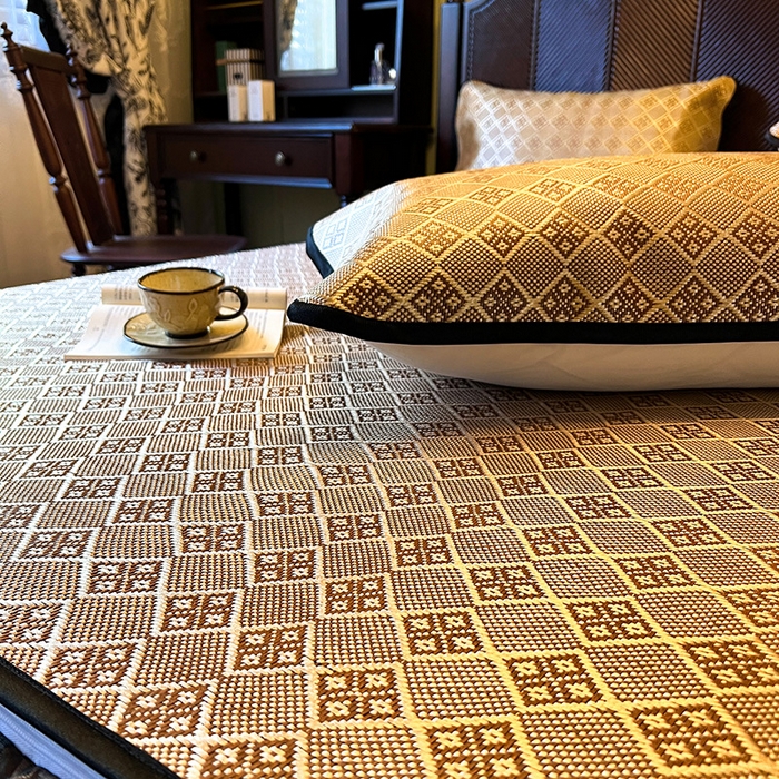 91家纺网 家纺一手货源 找家纺 网红馆2025新款夏日记忆 藤席（裙边可脱卸）卖价不得低于185元 茶色