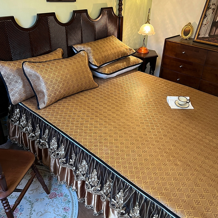 91家纺网 家纺一手货源 找家纺 网红馆2025新款夏日记忆 藤席（裙边可脱卸）卖价不得低于185元 茶色