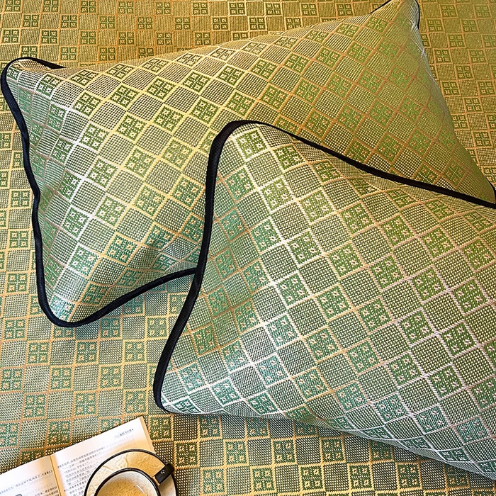 91家纺网 家纺一手货源 找家纺 网红馆2025新款夏日记忆 藤席（裙边可脱卸）卖价不得低于185元 葱绿